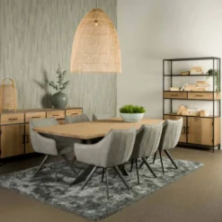 Eettafel Spinpoot Gerookt Eiken -VTwonen Verkoopwinkel tower living luna eettafel spinpoot gerookt eiken 03