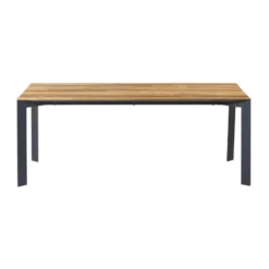 Teak Eettafel Met Dun Blad 6 Teak Eettafel Met Dun Blad -VTwonen Verkoopwinkel tower living pandora eettafel van recycled teakhout en metaal 01