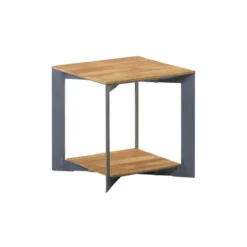 Hoektafel Van Hout En Metaal -VTwonen Verkoopwinkel tower living pandora hoektafel van hout en metaal 02