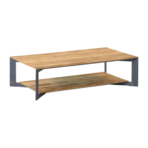 Salontafel Metaal Met Hout 2 Salontafel Metaal Met Hout - Afbeelding 2