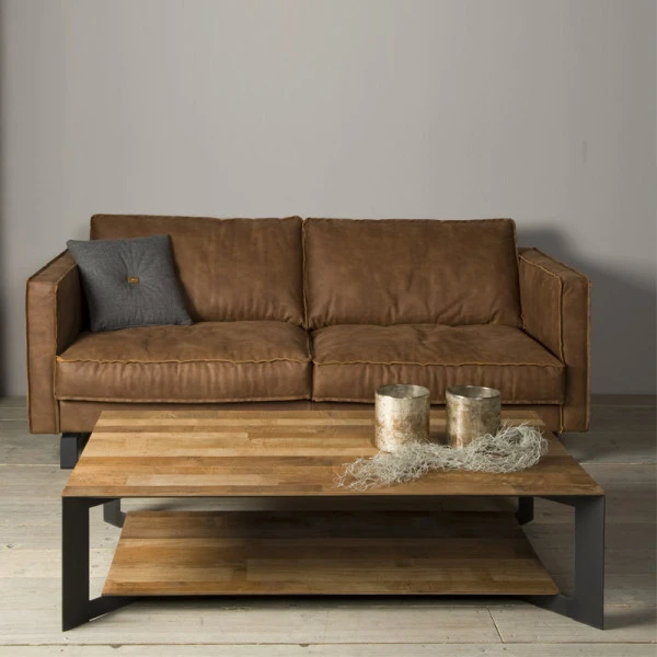 Salontafel Metaal Met Hout 3 Salontafel Metaal Met Hout - Afbeelding 3