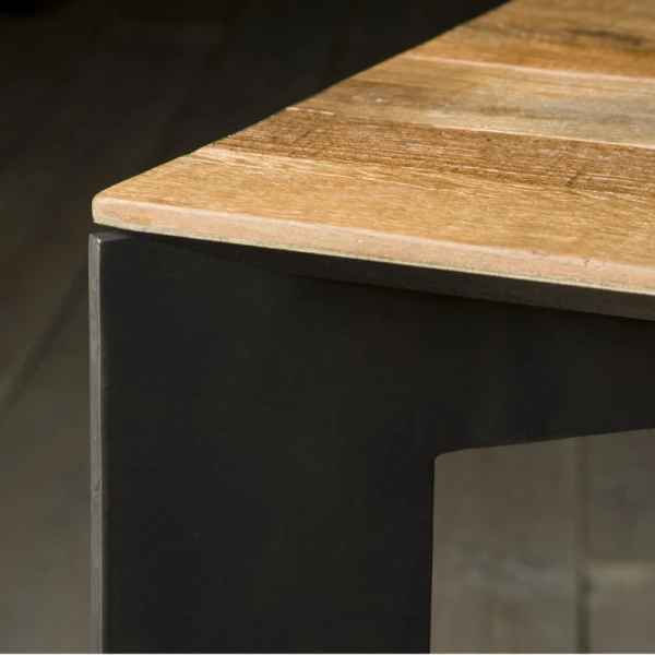 Salontafel Metaal Met Hout 4 Salontafel Metaal Met Hout - Afbeelding 4