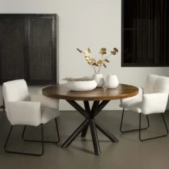 Ronde Eettafel Mangohout 130 Cm