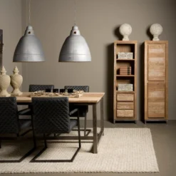 Industriële Eettafel Teak -VTwonen Verkoopwinkel tower living venetie industriele eettafel teak 02