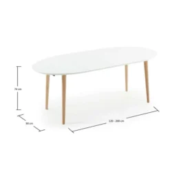 Uitschuifbare Tafel Ovaal 120 -VTwonen Verkoopwinkel uitschuifbare eettafel laforma oakland 120 06 800x800 1