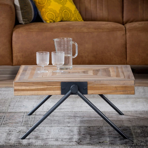 Vierkante Salontafel Teakhout 1 Vierkante Salontafel Teakhout