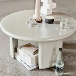 VTwonen Ronde Mangohouten Salontafel -VTwonen Verkoopwinkel vtwonen beach ronde mangohouten salontafel 02