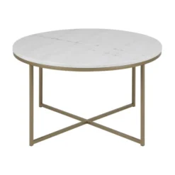 Ronde Salontafel Wit Marmer