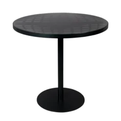 Zuiver Zwarte Ronde Bistrotafel