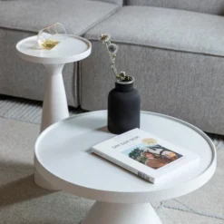 Zuiver Ronde Salontafel Van Aluminium 13 Zuiver Ronde Salontafel Van Aluminium -VTwonen Verkoopwinkel zuiver floss ronde salontafel van aluminium wit 07 1