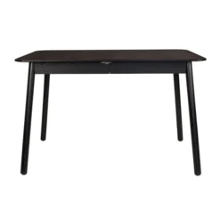 Zuiver Uitschuifbare Eettafel Zwart Hout