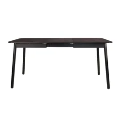 Zuiver Uitschuifbare Eettafel Zwart Hout -VTwonen Verkoopwinkel zuiver glimps verstelbare eettafel zwart geverfd hout 03