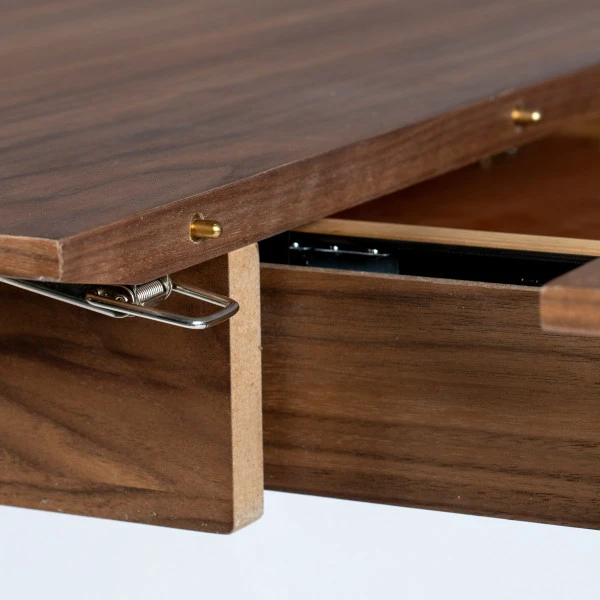 Zuiver Walnoot Eettafel Uitschuifbaar 8 Zuiver Walnoot Eettafel Uitschuifbaar - Afbeelding 8