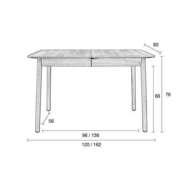 Zuiver Walnoot Eettafel Uitschuifbaar 9 Zuiver Walnoot Eettafel Uitschuifbaar - Afbeelding 9