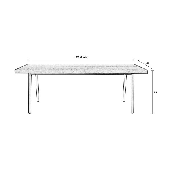 Zuiver Eiken Eettafel Modern Design 6 Zuiver Eiken Eettafel Modern Design - Afbeelding 6