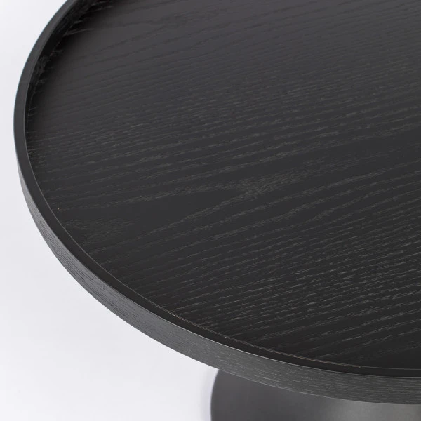 Zuiver Ronde Salontafel Zwart Eiken 3 Zuiver Ronde Salontafel Zwart Eiken - Afbeelding 3