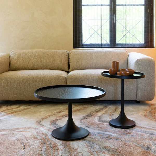 Zuiver Ronde Salontafel Zwart Eiken 4 Zuiver Ronde Salontafel Zwart Eiken - Afbeelding 4