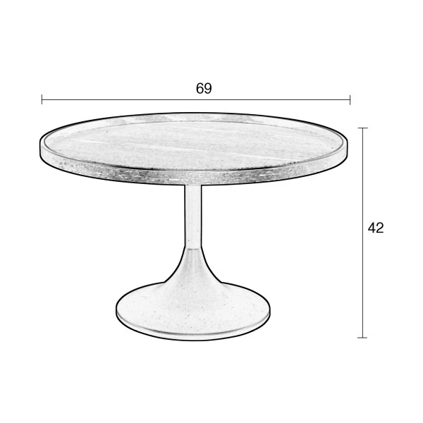 Zuiver Ronde Salontafel Zwart Eiken 2 Zuiver Ronde Salontafel Zwart Eiken - Afbeelding 2