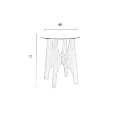 Zuiver Design Bijzettafel Hout -VTwonen Verkoopwinkel zuiver kobe design bijzettafel hout 08 1