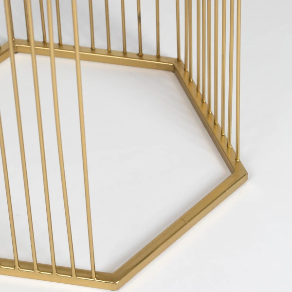 Zuiver Zeshoekige Metalen Bijzettafel 6 Zuiver Zeshoekige Metalen Bijzettafel - Afbeelding 6