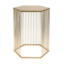 Zuiver Zeshoekige Metalen Bijzettafel