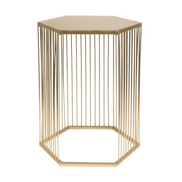 Zuiver Zeshoekige Metalen Bijzettafel 1 Zuiver Zeshoekige Metalen Bijzettafel