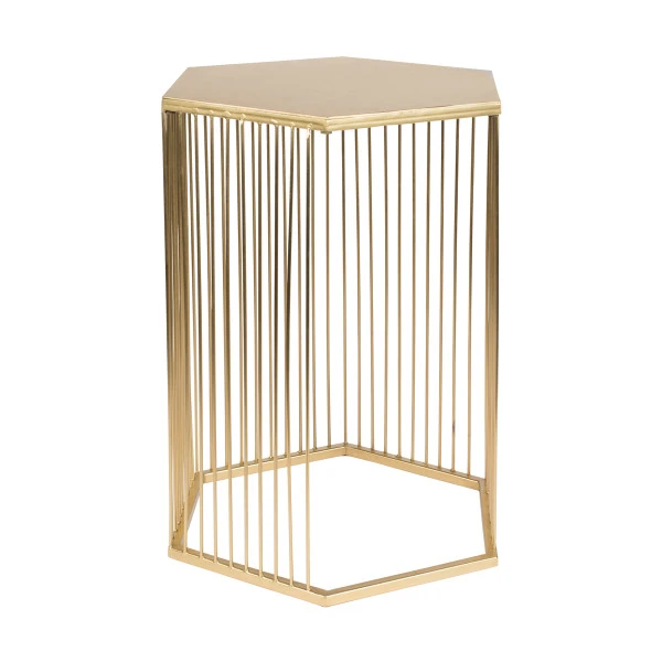 Zuiver Zeshoekige Metalen Bijzettafel 2 Zuiver Zeshoekige Metalen Bijzettafel - Afbeelding 2