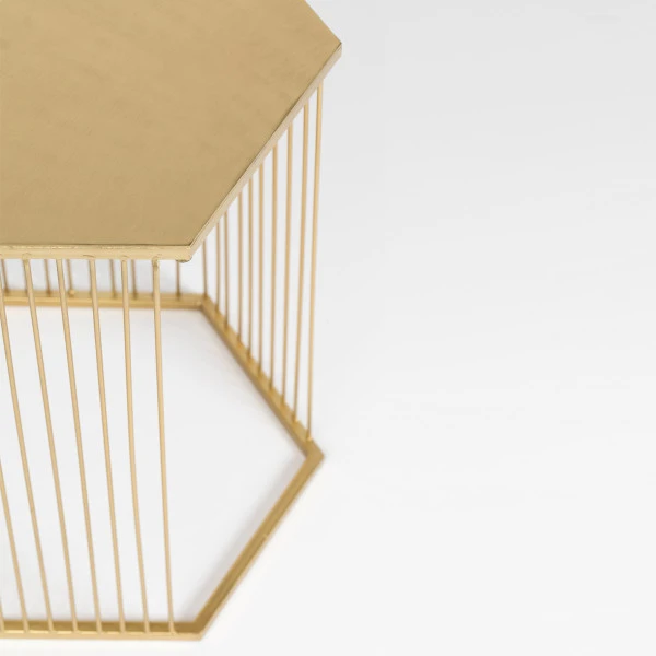 Zuiver Zeshoekige Metalen Bijzettafel 5 Zuiver Zeshoekige Metalen Bijzettafel - Afbeelding 5