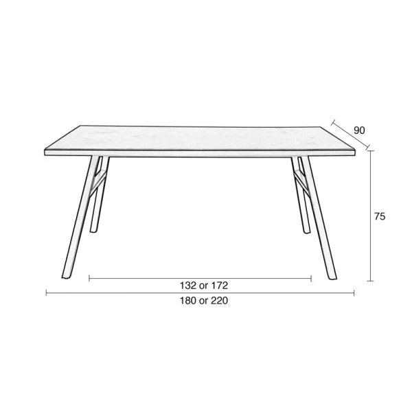 Zuiver Zwarte Visgraat Tafel 6 Zuiver Zwarte Visgraat Tafel - Afbeelding 6