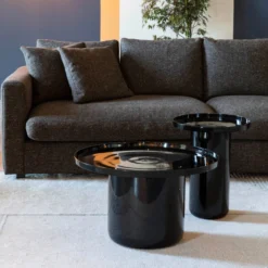 Zuiver Zwarte Design Salontafel Rond -VTwonen Verkoopwinkel zuiver shiny bomb zwarte design salontafel rond 3