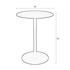 Zuiver Ronde Bistrotafel Marmer -VTwonen Verkoopwinkel zuiver snow metalen bistrotafel 08
