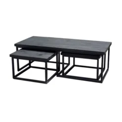 Zwarte Salontafelset Hout