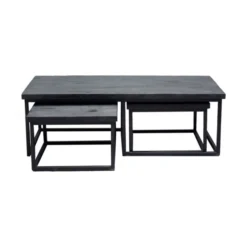 Zwarte Salontafelset Hout 6 Zwarte Salontafelset Hout -VTwonen Verkoopwinkel zwarte houten salontafelset hermes bodio 03