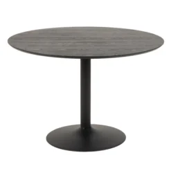 Zwarte Ronde Tafel Met Trompetpoot