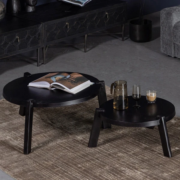 VTwonen Verkoopwinkel -VTwonen Verkoopwinkel bepurehome burly salontafelset zwart aluminium 07